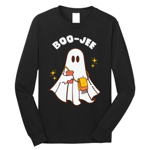 Spooky Season Cute Ghost Halloween Costume Boujee Boo Jee Long Sleeve Shirt