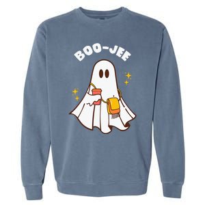 Spooky Season Cute Ghost Halloween Costume Boujee Boo Jee Garment-Dyed Sweatshirt