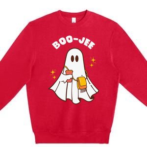 Spooky Season Cute Ghost Halloween Costume Boujee Boo Jee Premium Crewneck Sweatshirt