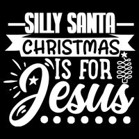 Silly Santa Christmas Is For Jesus Holiday Drawstring Bag