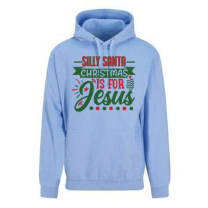 Silly Santa Christmas Is For Jesus Holiday Unisex Surf Hoodie