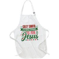 Silly Santa Christmas Is For Jesus Holiday Apron
