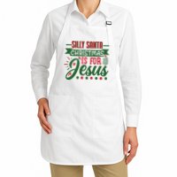 Silly Santa Christmas Is For Jesus Holiday Apron