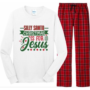 Silly Santa Christmas Is For Jesus Holiday Long Sleeve Pajama Set