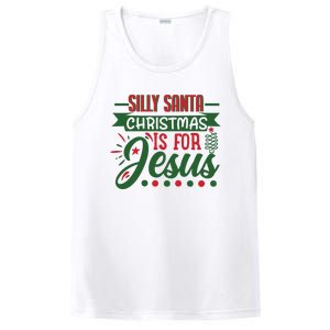 Silly Santa Christmas Is For Jesus Holiday PosiCharge Competitor Tank