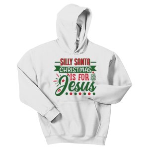 Silly Santa Christmas Is For Jesus Holiday Kids Hoodie