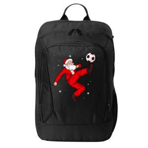 Soccer Santa Christmas Boys Sport Player Xmas Pajamas Funny Gift City Backpack