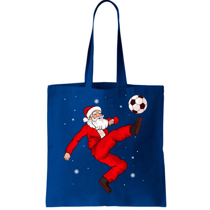 Soccer Santa Christmas Boys Sport Player Xmas Pajamas Funny Gift Tote Bag