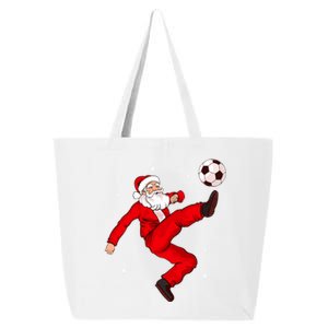 Soccer Santa Christmas Boys Sport Player Xmas Pajamas Funny Gift 25L Jumbo Tote