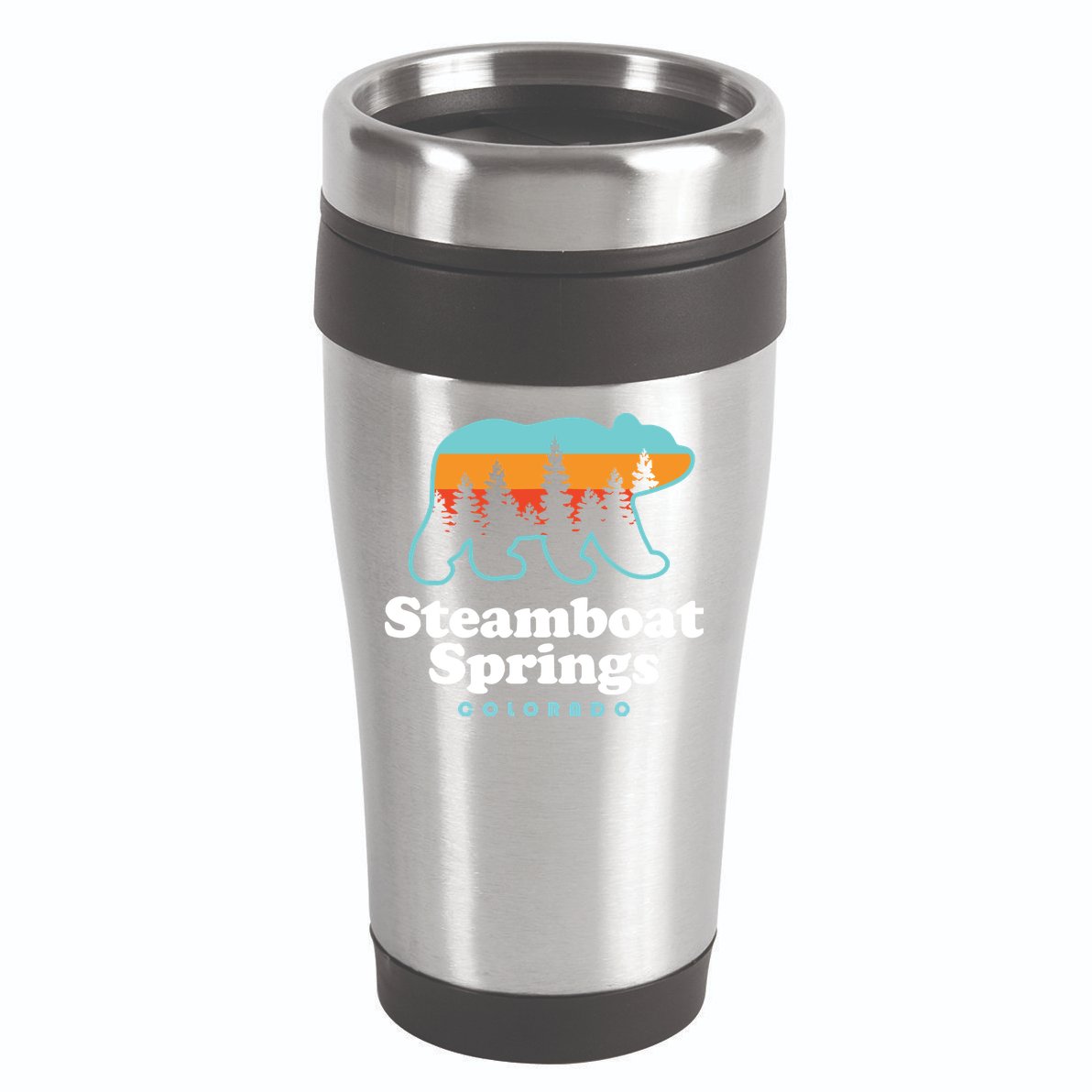 Steamboat Springs Colorado Bear Mountain Skiing 16oz Travel Tumbler