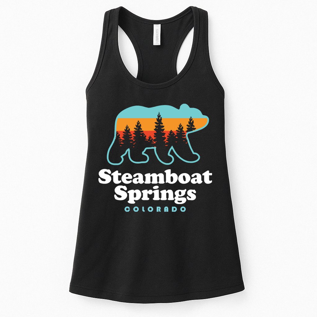 Steamboat Springs Colorado Bear Mountain Skiing Womens Tank Top