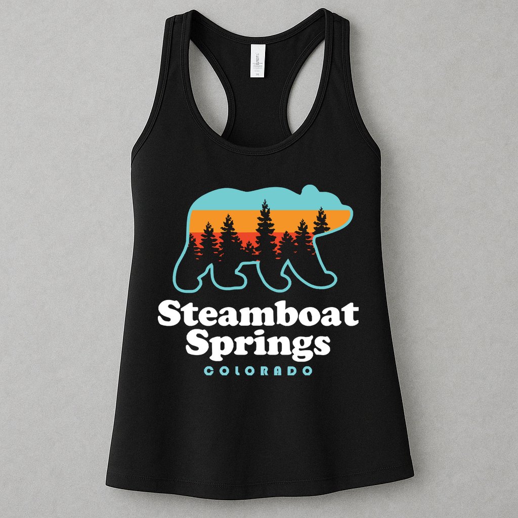 Steamboat Springs Colorado Bear Mountain Skiing Womens Tank Top