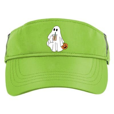 Spooky Season Cute Little Ghost Ice Coffee Halloween Costume Cool Gift Adult Drive Performance Visor