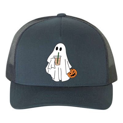 Spooky Season Cute Little Ghost Ice Coffee Halloween Costume Cool Gift Yupoong Adult 5-Panel Trucker Hat