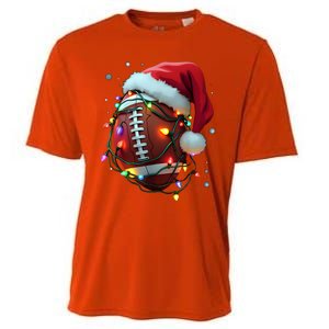 Santa Sports Christmas Football Player Cooling Performance Crew T-Shirt