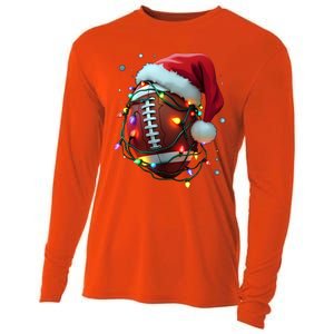 Santa Sports Christmas Football Player Cooling Performance Long Sleeve Crew