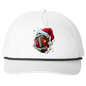 Santa Sports Christmas Football Player Snapback Five-Panel Rope Hat