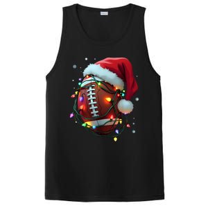 Santa Sports Christmas Football Player PosiCharge Competitor Tank