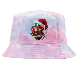 Santa Sports Christmas Football Player Tie-Dyed Bucket Hat