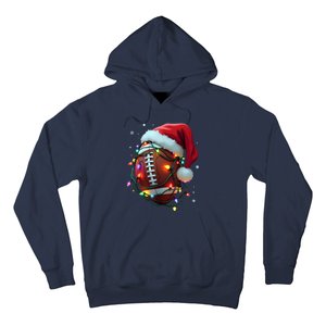 Santa Sports Christmas Football Player Hoodie