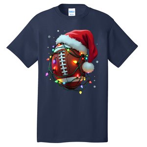 Santa Sports Christmas Football Player Tall T-Shirt