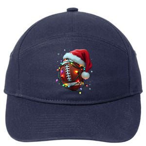 Santa Sports Christmas Football Player 7-Panel Snapback Hat