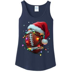 Santa Sports Christmas Football Player Ladies Essential Tank