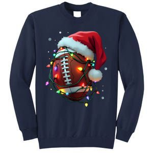 Santa Sports Christmas Football Player Tall Sweatshirt