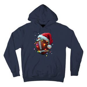 Santa Sports Christmas Football Player Tall Hoodie