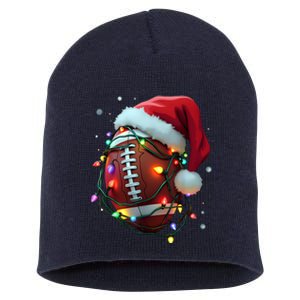 Santa Sports Christmas Football Player Short Acrylic Beanie