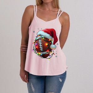 Santa Sports Christmas Football Player Women's Strappy Tank