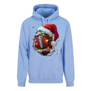 Santa Sports Christmas Football Player Unisex Surf Hoodie