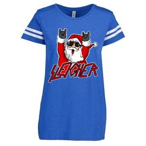 Sleigher Santa Claus Metal Christmas Funny Hail Santa Cute Gift Enza Ladies Jersey Football T-Shirt