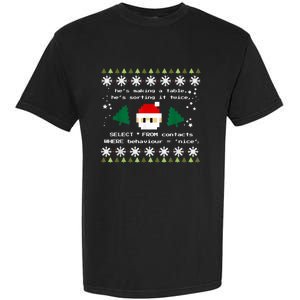 SQL Santa Claus Database Clause Developer Code DB Programmer Garment-Dyed Heavyweight T-Shirt