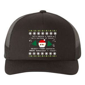 SQL Santa Claus Database Clause Developer Code DB Programmer Yupoong Adult 5-Panel Trucker Hat