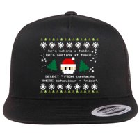 SQL Santa Claus Database Clause Developer Code DB Programmer Flat Bill Trucker Hat