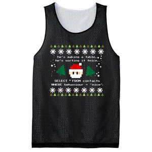 SQL Santa Claus Database Clause Developer Code DB Programmer Mesh Reversible Basketball Jersey Tank