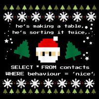 SQL Santa Claus Database Clause Developer Code DB Programmer Youth Performance Sprint T-Shirt