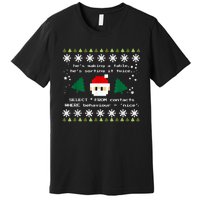 SQL Santa Claus Database Clause Developer Code DB Programmer Premium T-Shirt