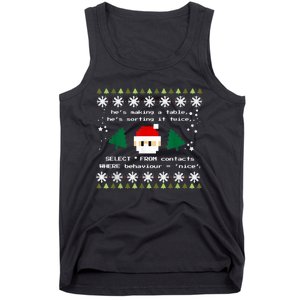 SQL Santa Claus Database Clause Developer Code DB Programmer Tank Top