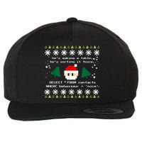 SQL Santa Claus Database Clause Developer Code DB Programmer Wool Snapback Cap