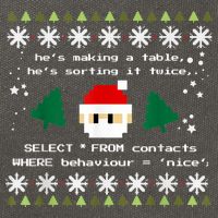 SQL Santa Claus Database Clause Developer Code DB Programmer Cotton Canvas Backpack