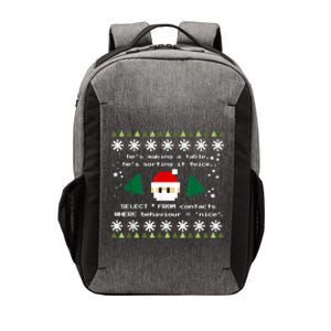 SQL Santa Claus Database Clause Developer Code DB Programmer Vector Backpack