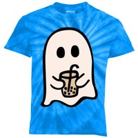 Spooky Season Cute Little Ghost Ice Coffee Halloween Funny Gift Kids Tie-Dye T-Shirt