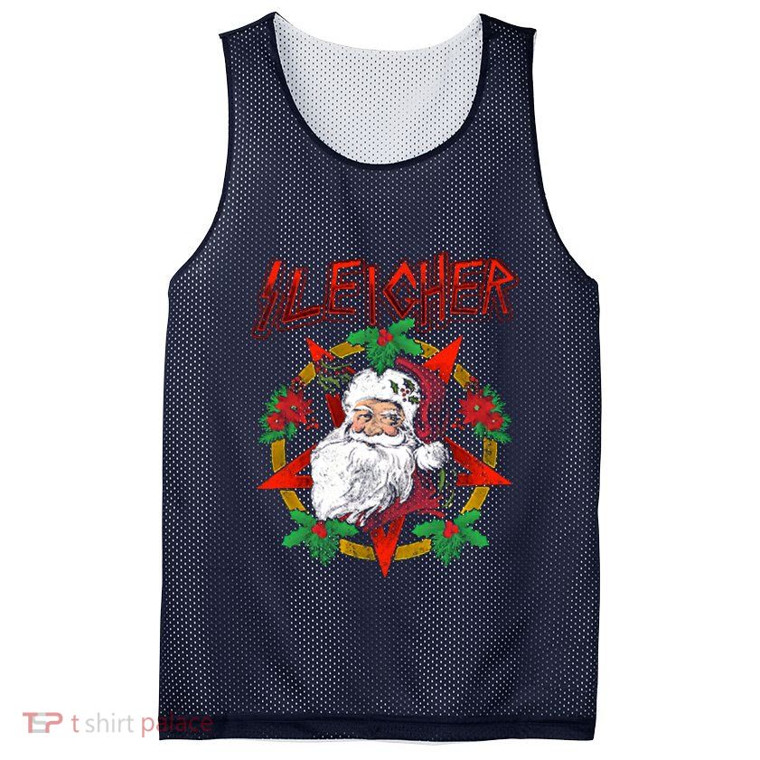 Sleigher Santa Claus Christmas Mesh Reversible Basketball Jersey Tank