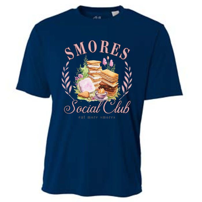 Smores Social Club Picnic Camping Camper Campfire Cooling Performance Crew T-Shirt