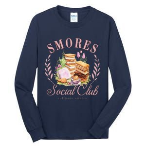 Smores Social Club Picnic Camping Camper Campfire Tall Long Sleeve T-Shirt