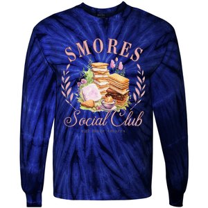 Smores Social Club Picnic Camping Camper Campfire Tie-Dye Long Sleeve Shirt