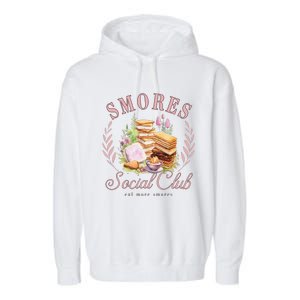 Smores Social Club Picnic Camping Camper Campfire Garment-Dyed Fleece Hoodie