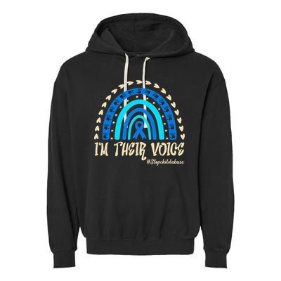 Support Squad Child Abuse Prevention Month Awareness April Garment-Dyed Fleece Hoodie